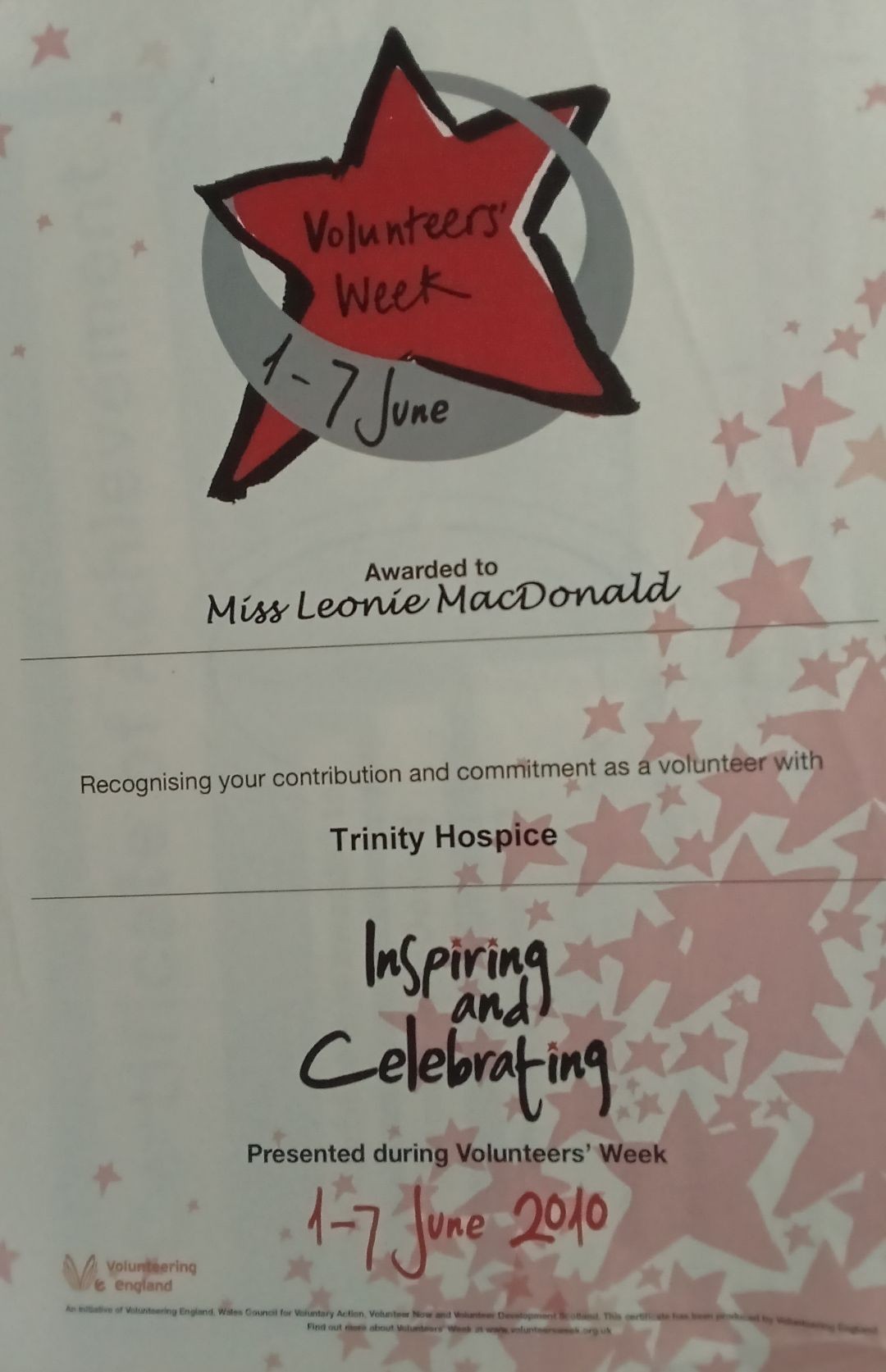 Volunteer with Trinity Hospice